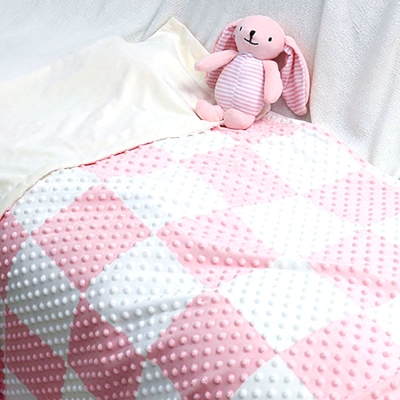 Minky Dot Blanket | Pink + Cuddle Toy