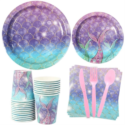 Party Tableware | Mermaid | 16 Guests
