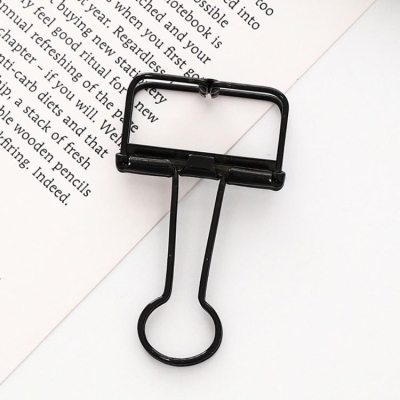 Hollow Binder Clip Black