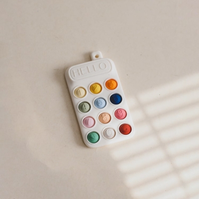 Silicone Cell Phone Teether | Beige