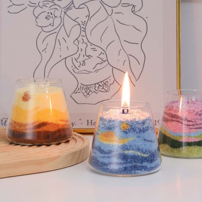 DIY Sand Painting Scented Candle | English Pear & Freesia