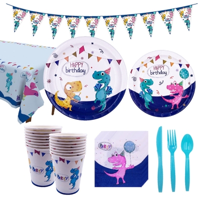 Birthday Party Tableware | Dinosaur | 16 Guests