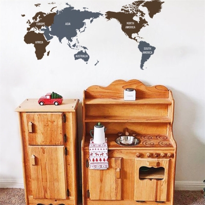 Preschool Wall Decal | World Map