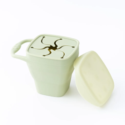 Silicone Foldable Snack Cup | Green