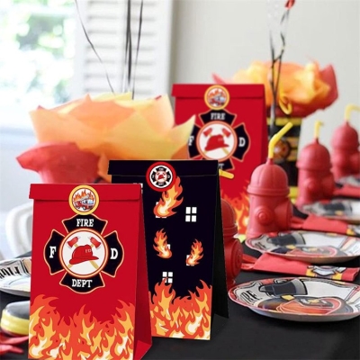 Paper Party Bag | Fireman | 12 Pcs
