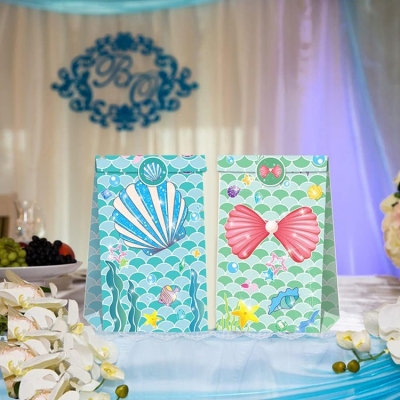 Paper Party Bag | Mermaid Under the Sea | 12 Pcs