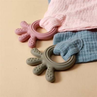 Baby Comforter with Teether Ring | Blue