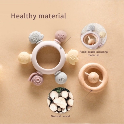 Forest Jingle Baby Teether | Pink