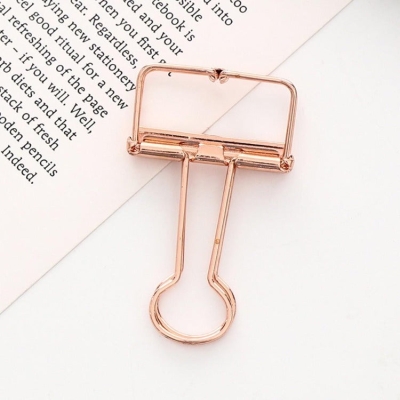 Hollow Binder Clip Rose Gold