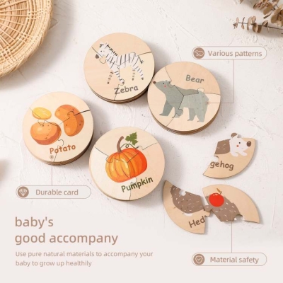 Wooden Montessori Puzzles | Veggies