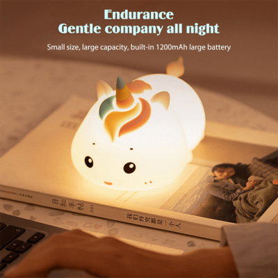 Unicorn Silicone Pat Dimmable Night Light