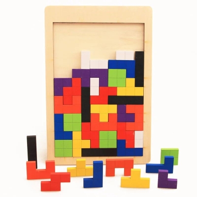 Tetris Board Game Wooden Puzzle