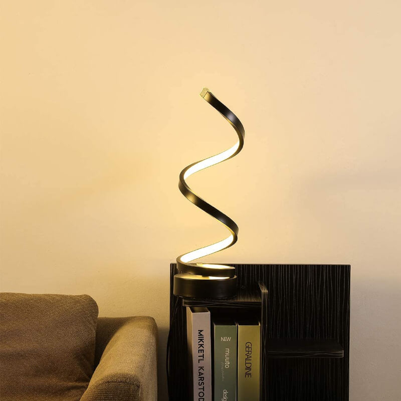 Spiralschirm-LED-Tischlampen mit 1 Licht