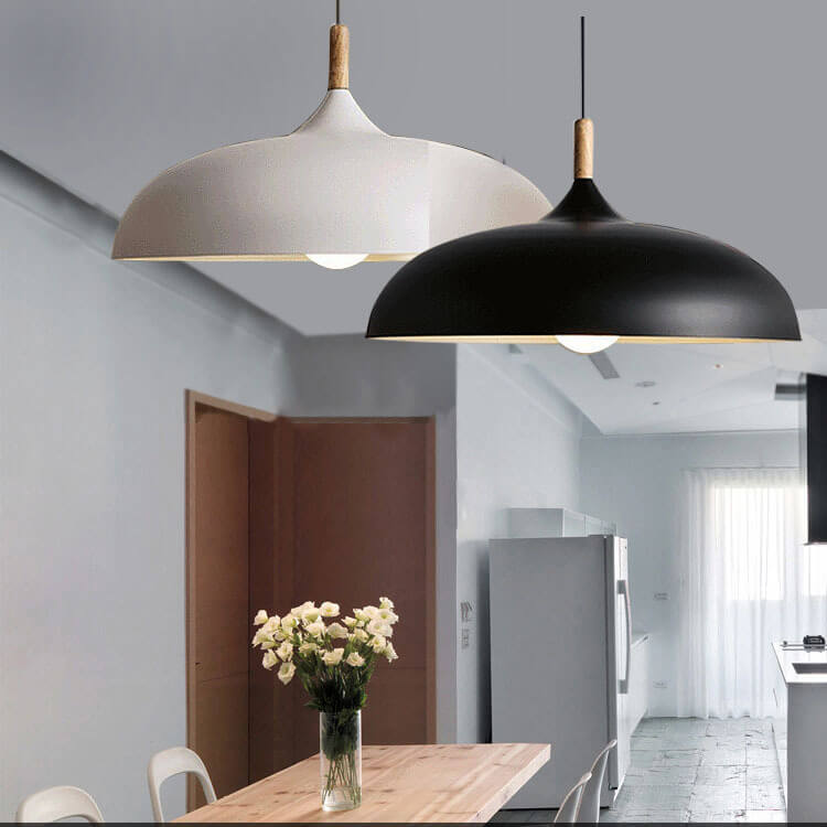 Wrought Iron Pot Lid Pendant Light