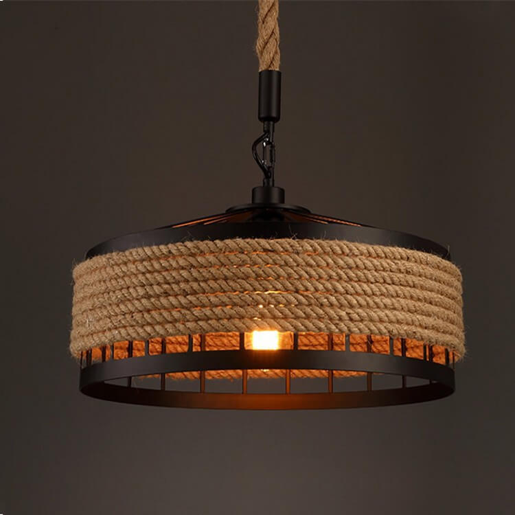 Sisal Rope Dome Pendant Light