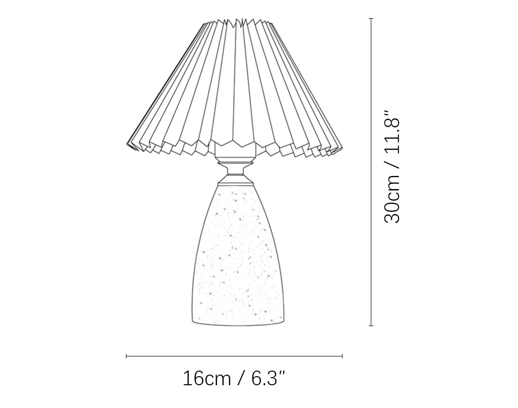 Conical Gusnow Travertine Table Lamp