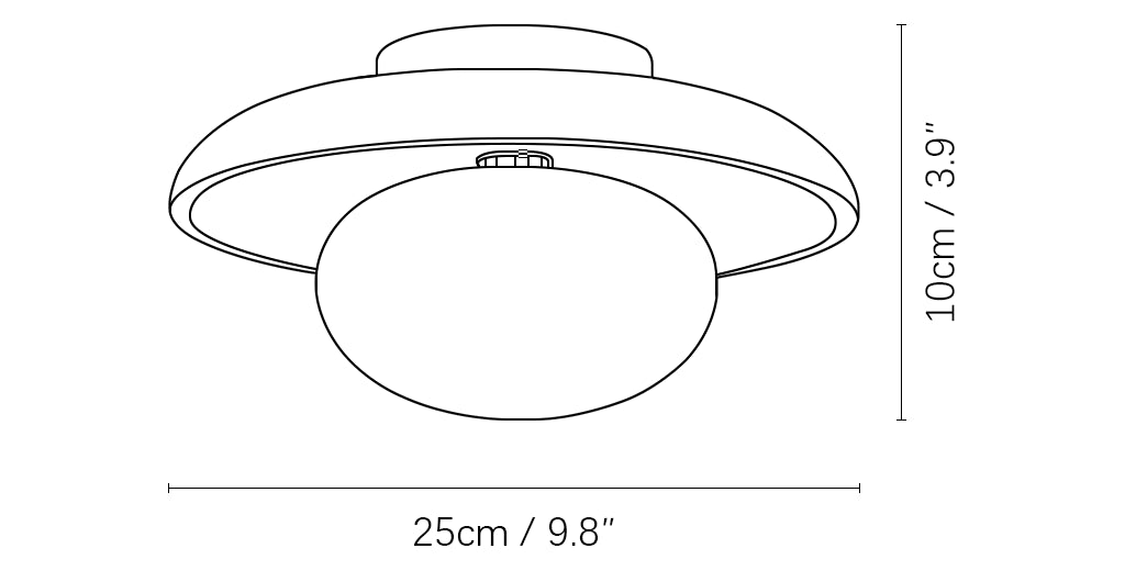 Travertine Lunaro Ceiling Lamp