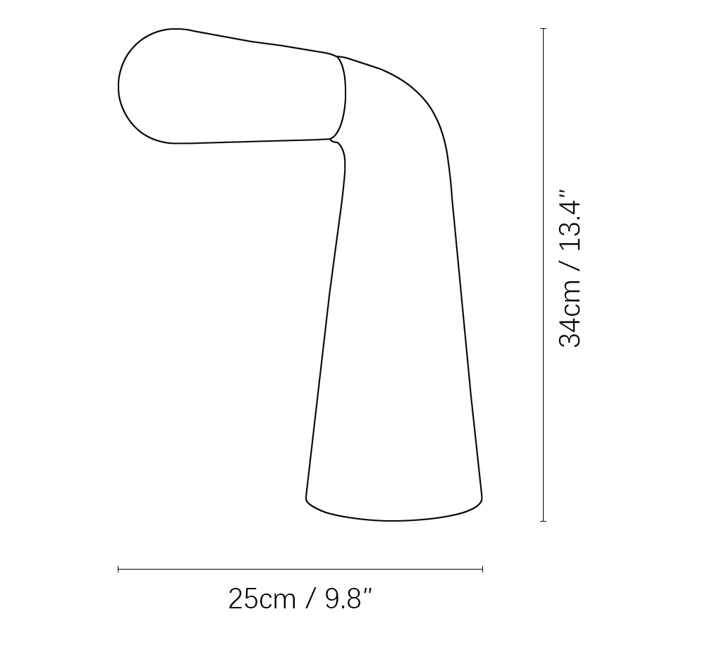 Cone Nilo Travertine Table Lamp