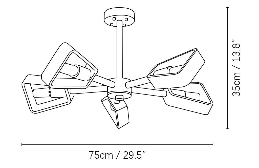 Travertone Geometry Elementa Chandelier