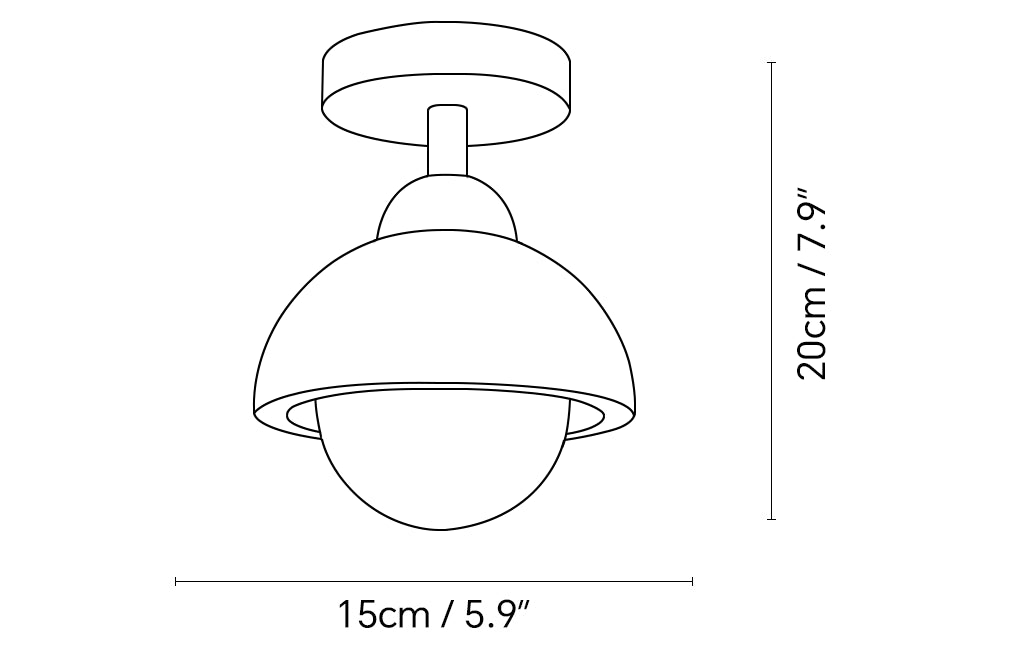Piedra Travertine Ceiling Light
