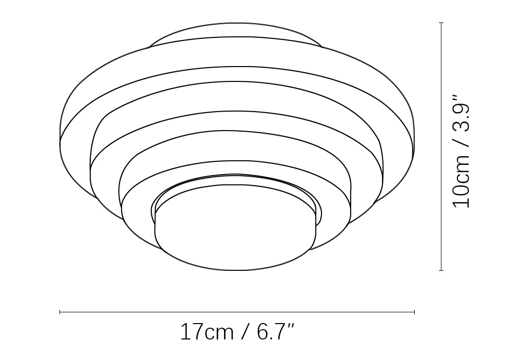Travertine Cylinder Aperture Ceiling Lamp