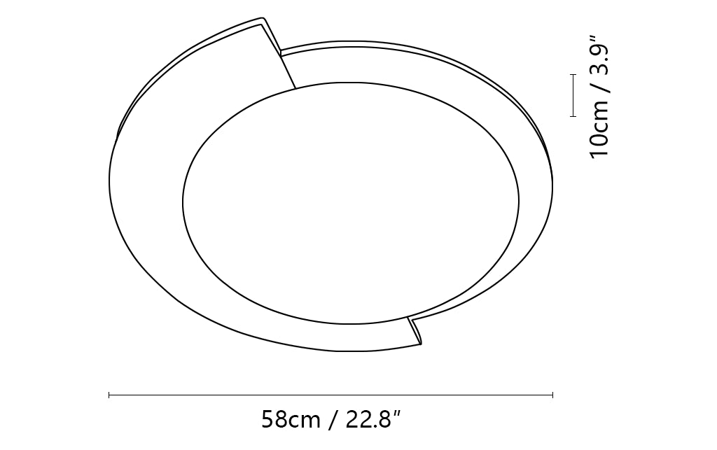 Round Eclipse Halo Travertine Ceiling Lamp