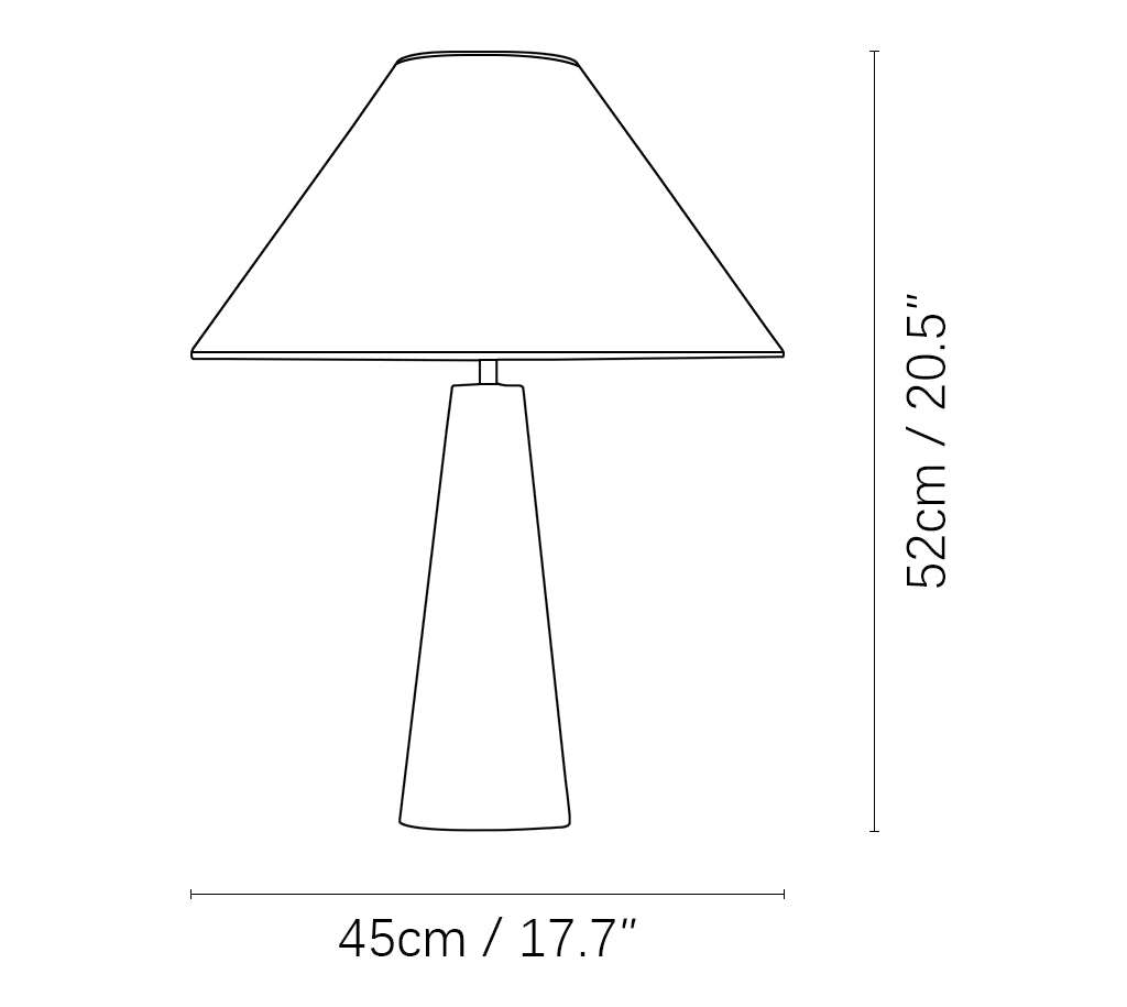 Cone Lulu Travertine Table Lamp