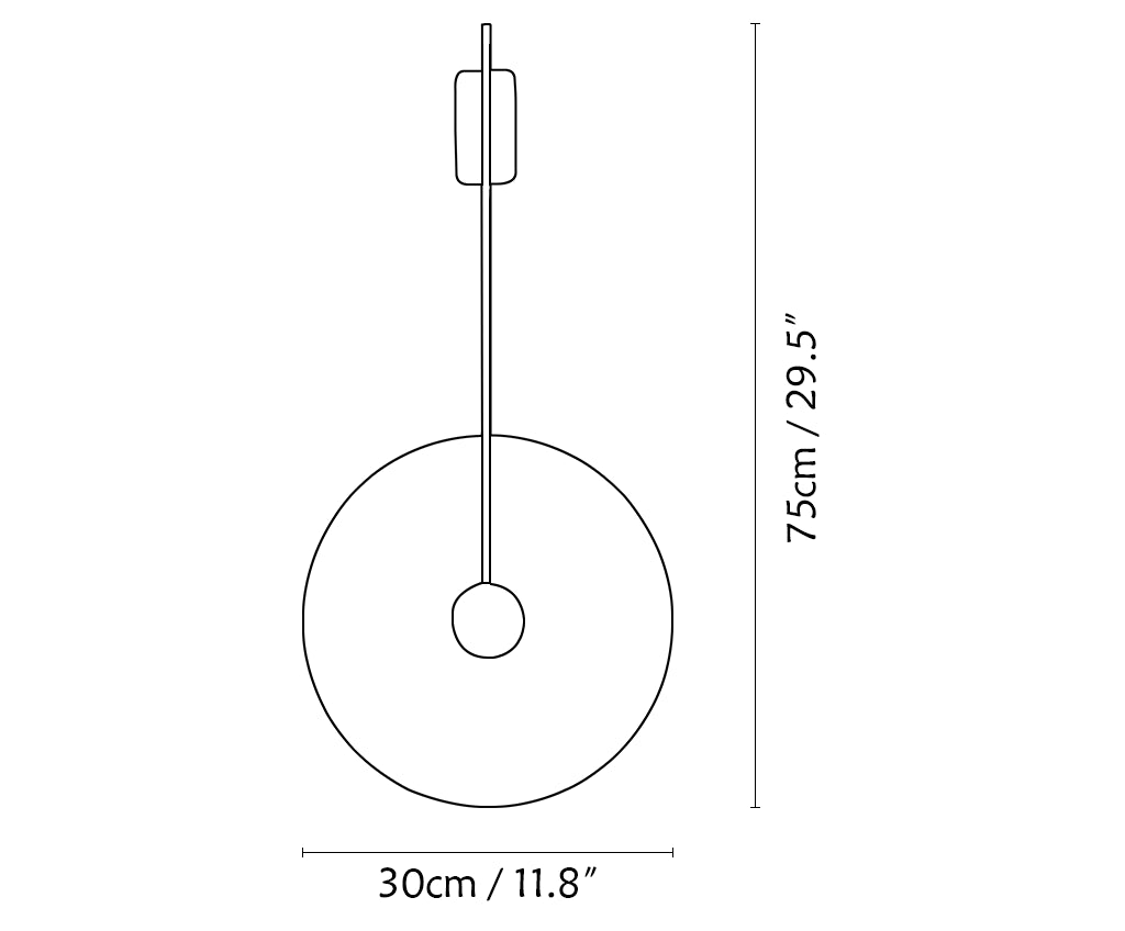 Travertine Disc Wall Lamp