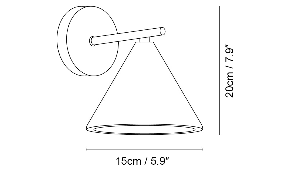 Conical Finley Travertine Wall Lamp