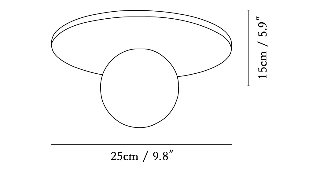 Tanner Disc Travertine Ceiling Light