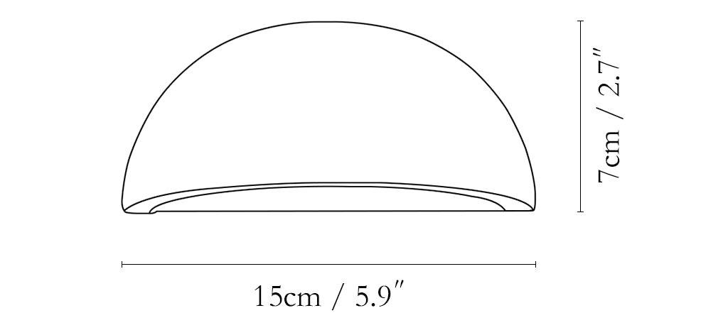 Semicircular Twilight Travertine Wall Lamp