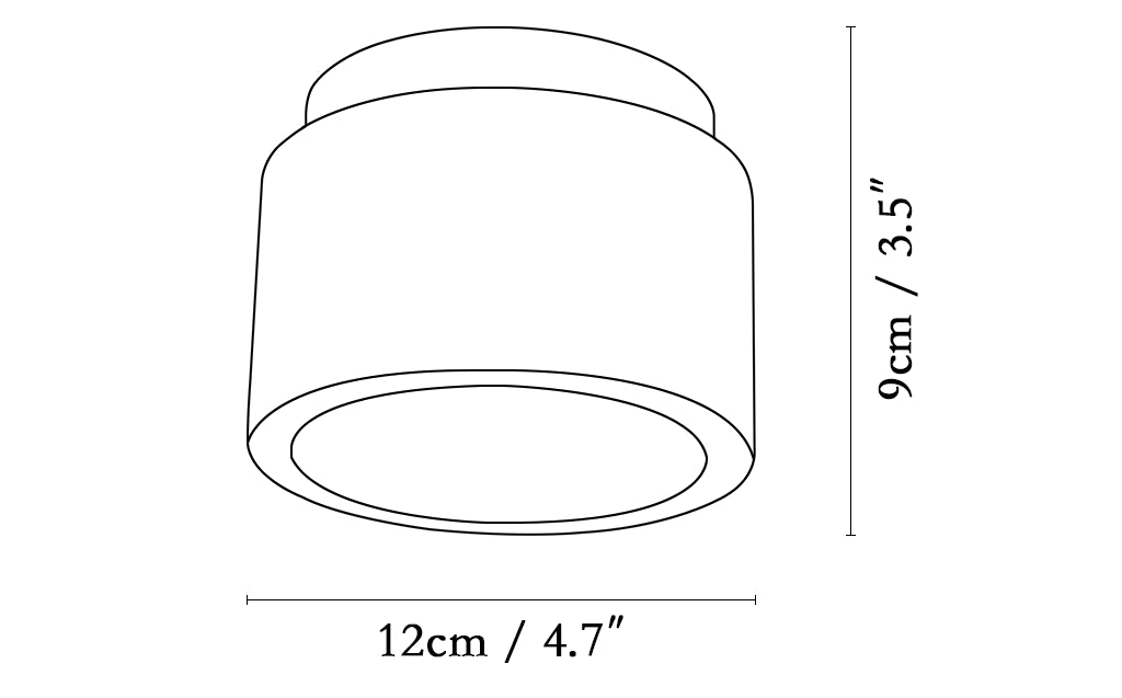 Cylindrical Travertine Ceiling Light