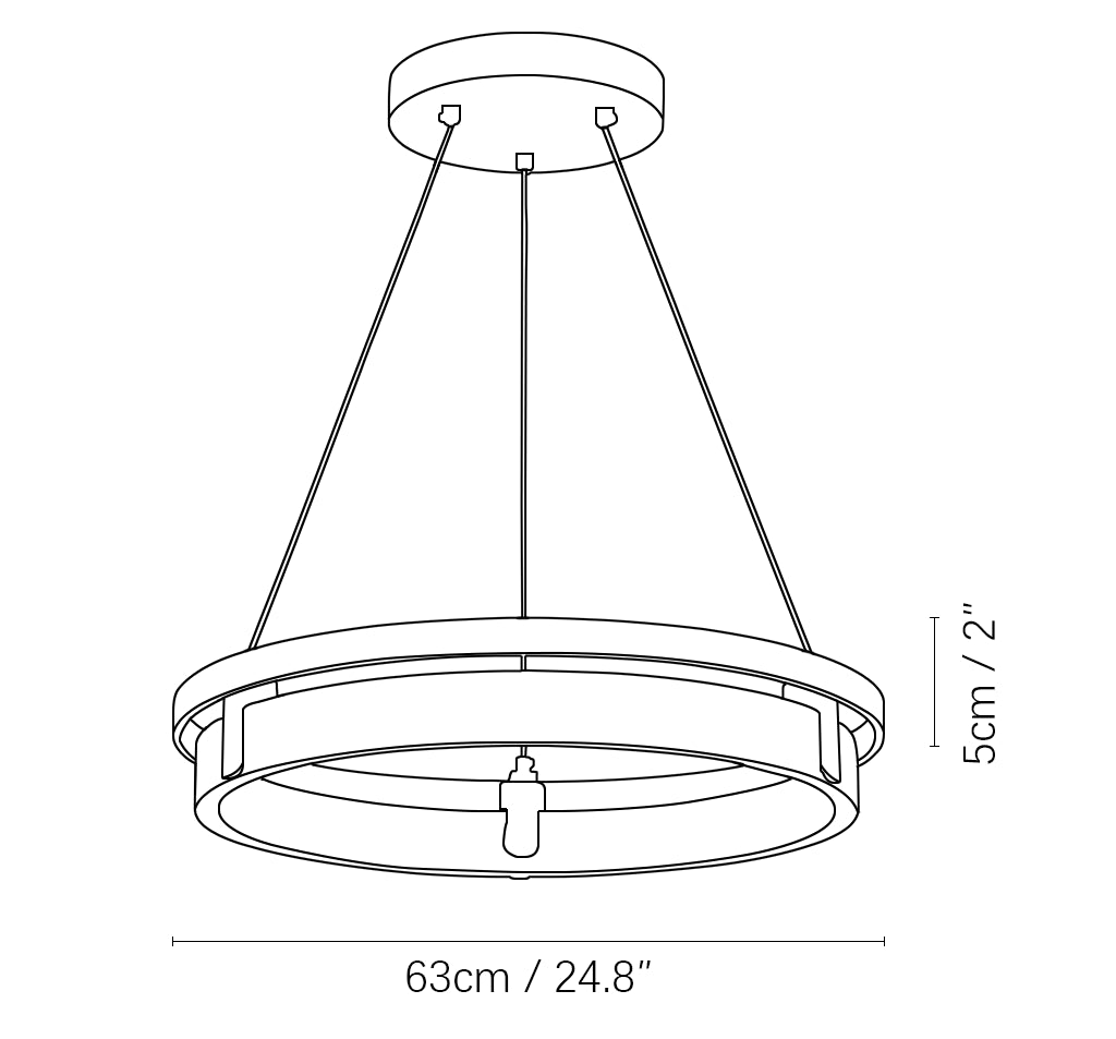 Round Orbit Travertine Chandelier