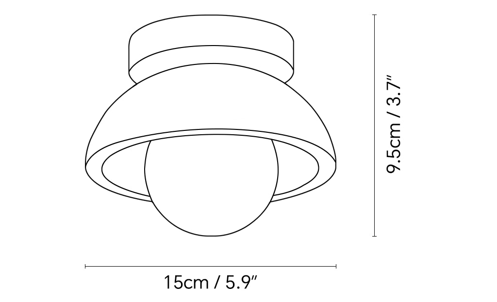 Piedra Travertine Ceiling Light