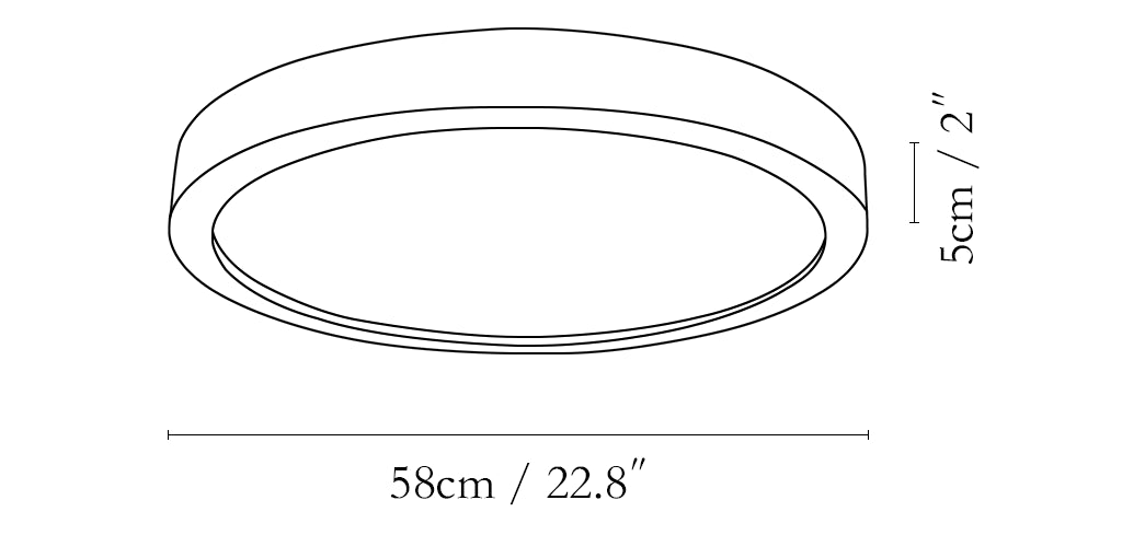 Horizon Travertine Disc Ceiling Light