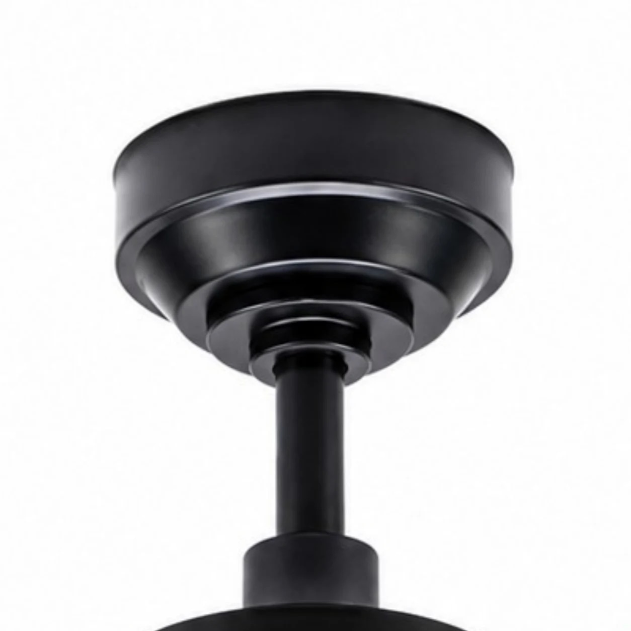 black metal canopy and downrod detail