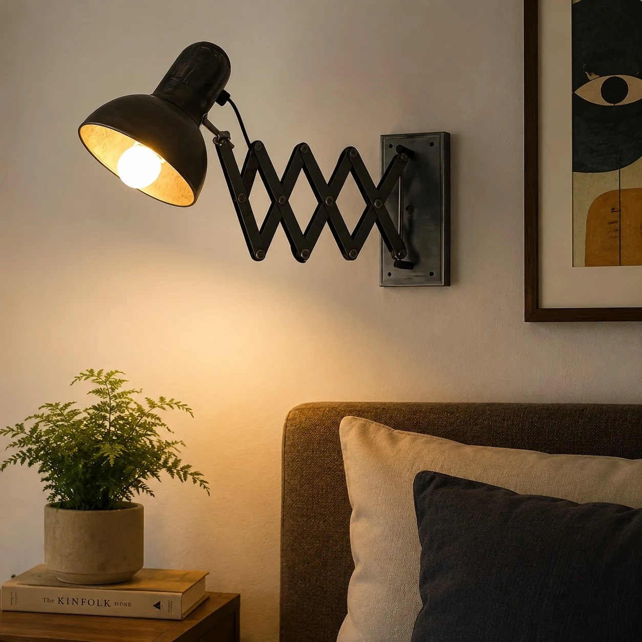 Industriële verstelbare wandlamp