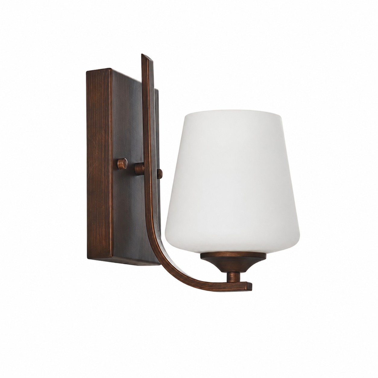 Witte wandlamp met matglazen achtergrond