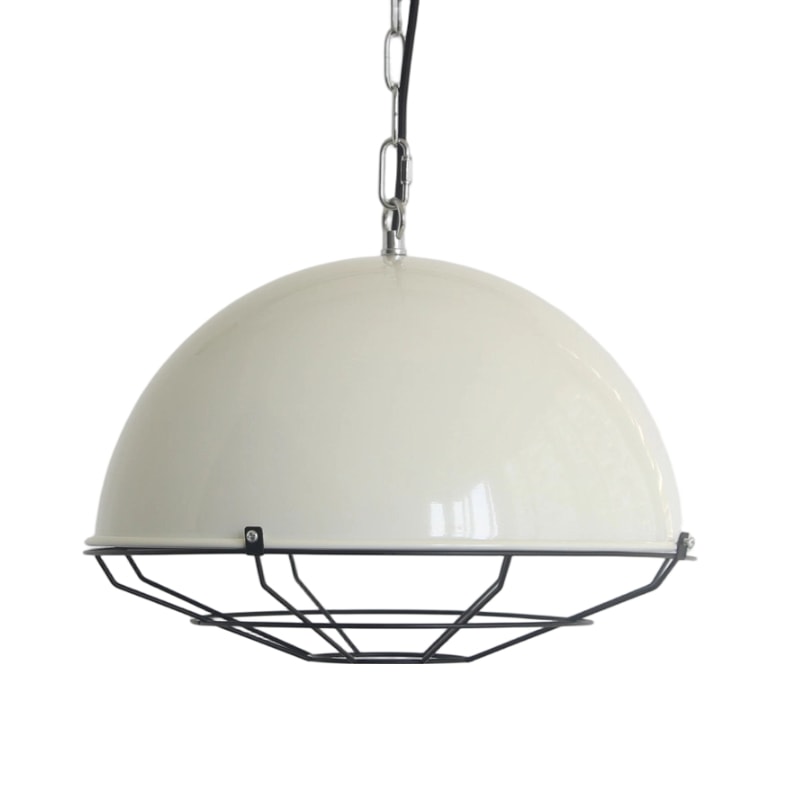 Luminária pendente pintada de amarelo claro SKU