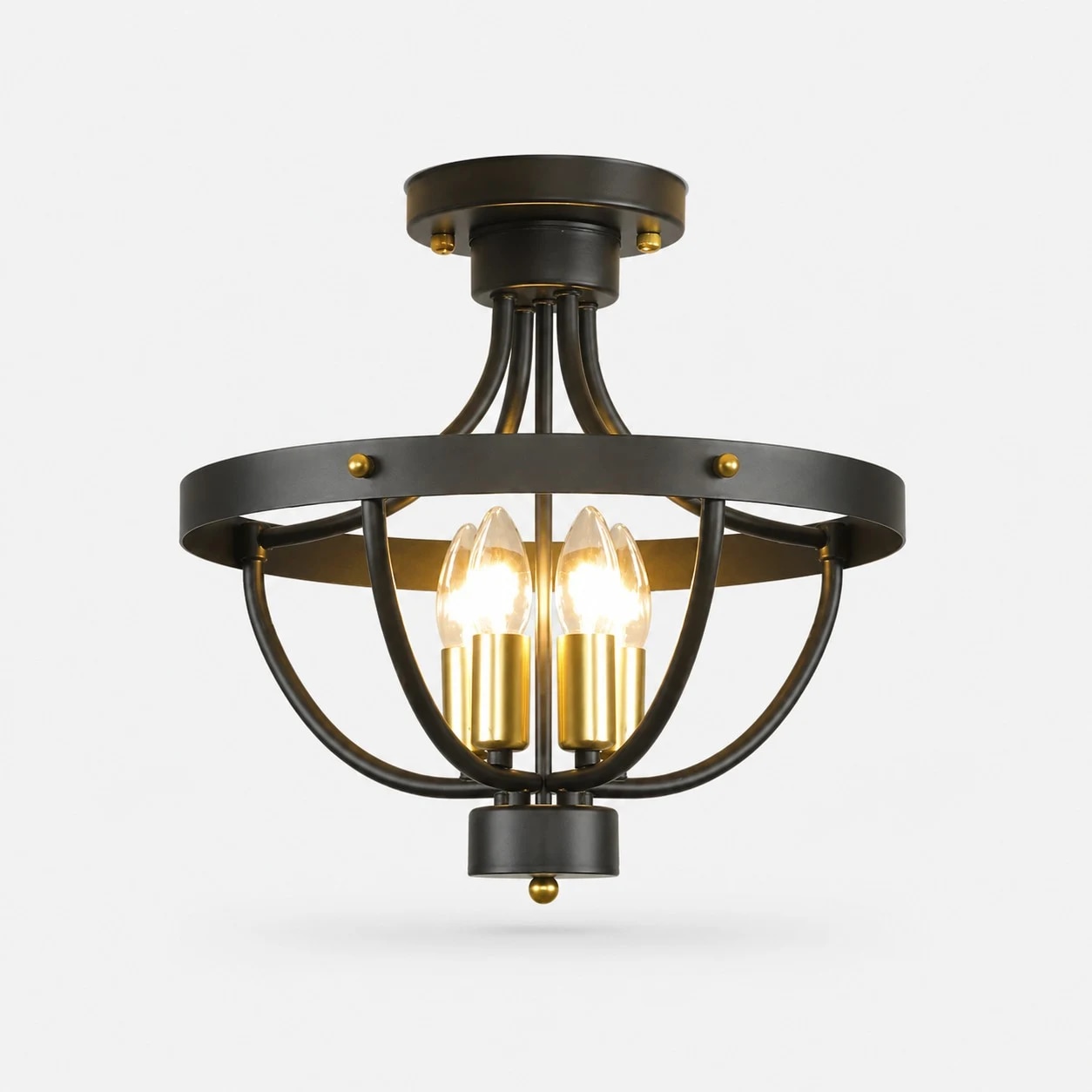 Zwarte semi-inbouw montageoptie
