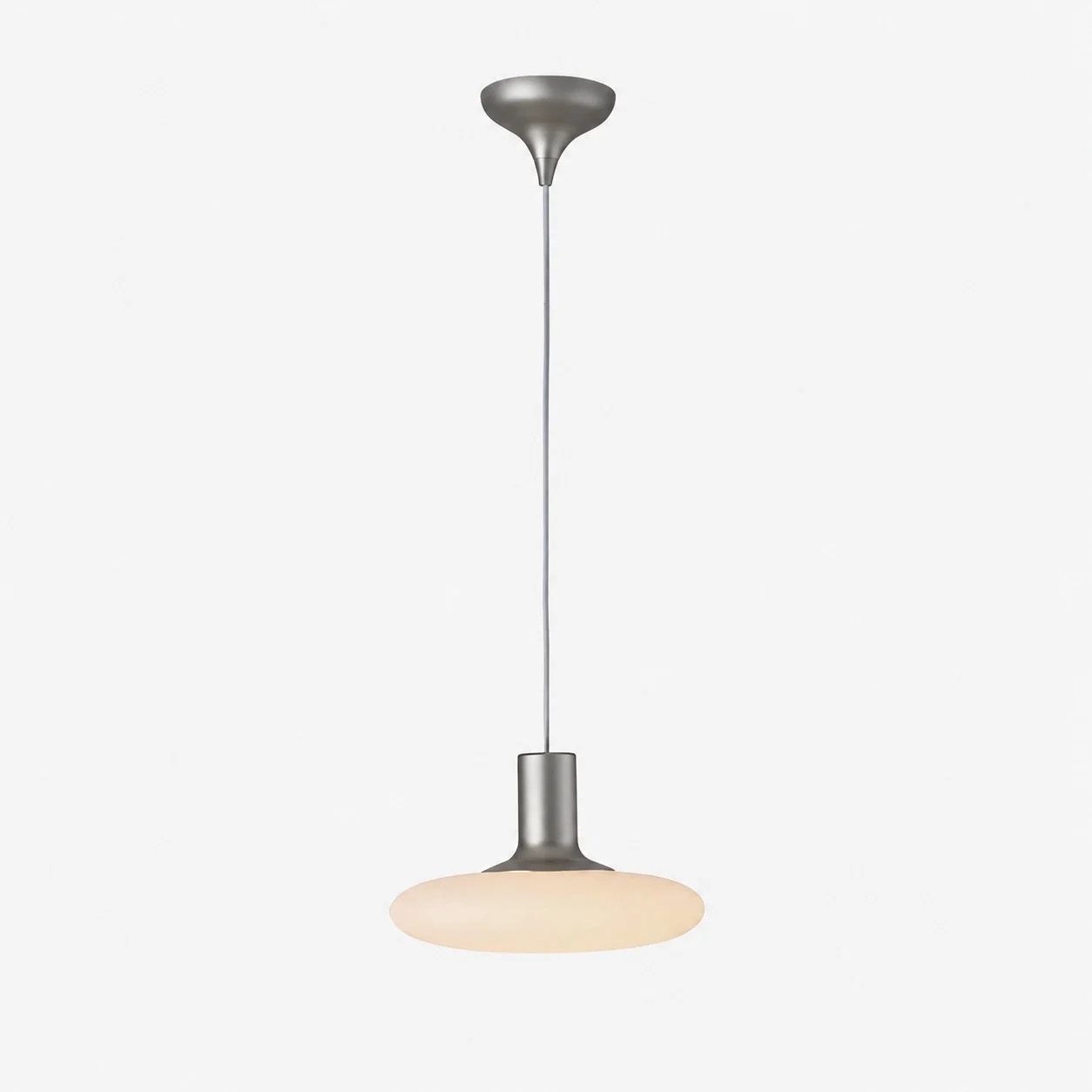 Lámpara colgante grande de cristal blanco cromado de 28 cm (11 pulgadas) SKU visual