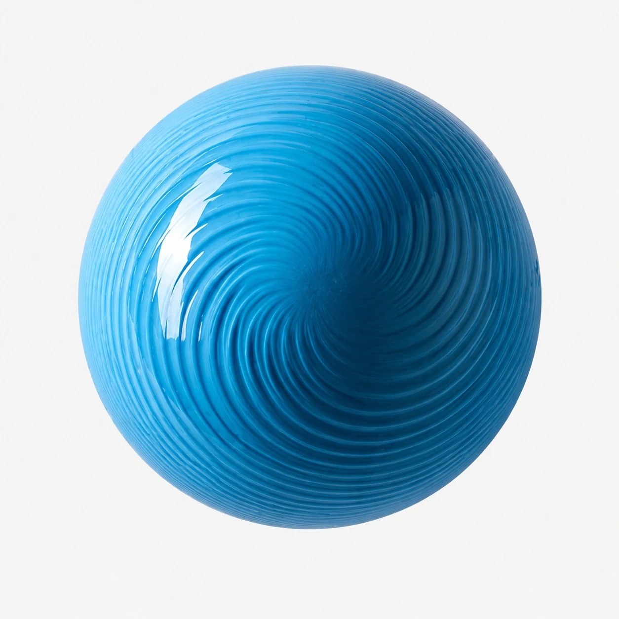 Globe d'applique murale en verre côtelé bleu