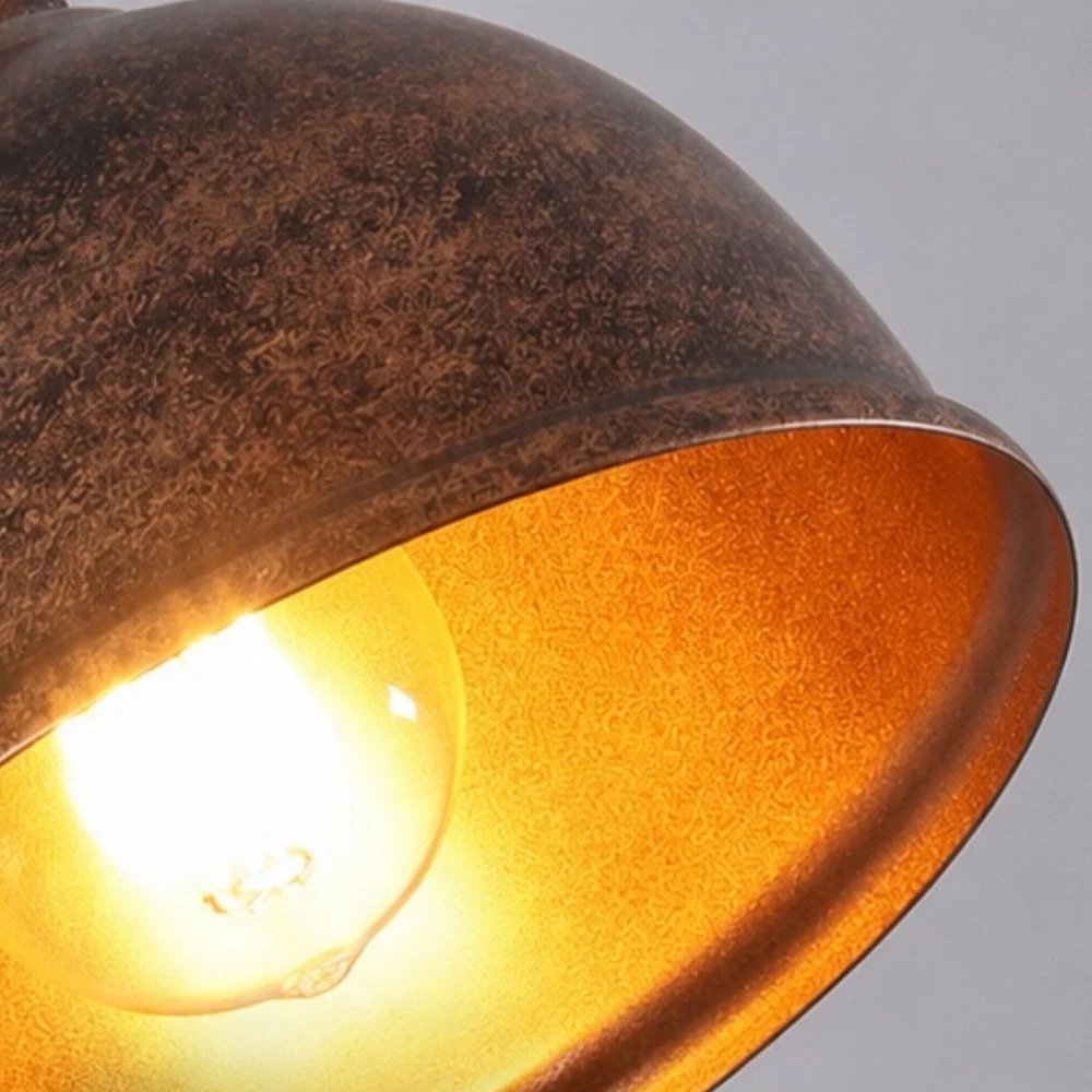 Luz LED quente sob cúpula transparente