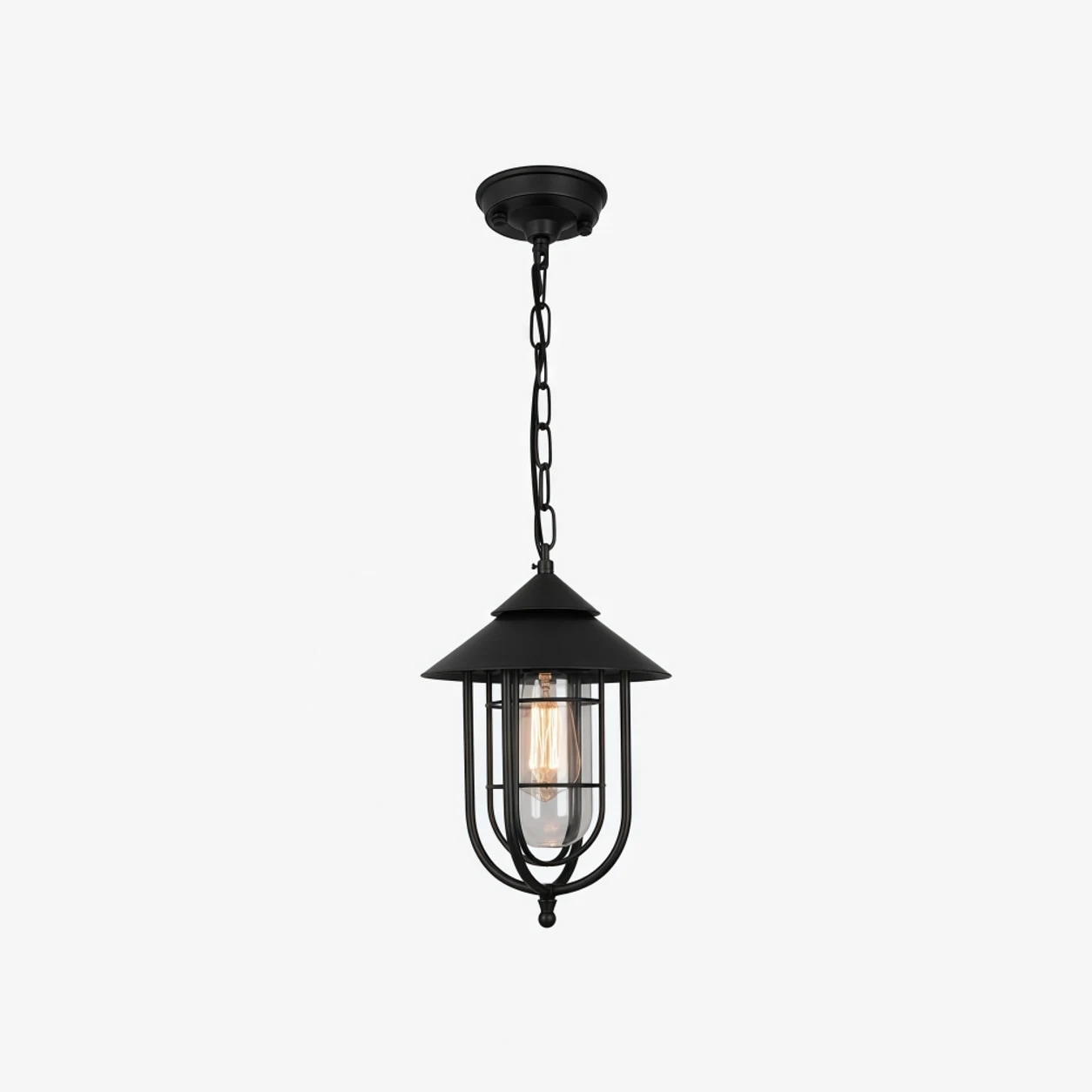 Luminária pendente Patnox com acabamento preto
