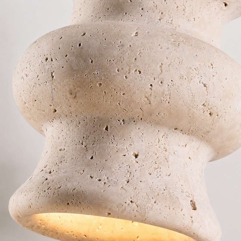 Naturlig beige stenstruktur på hängskärmen