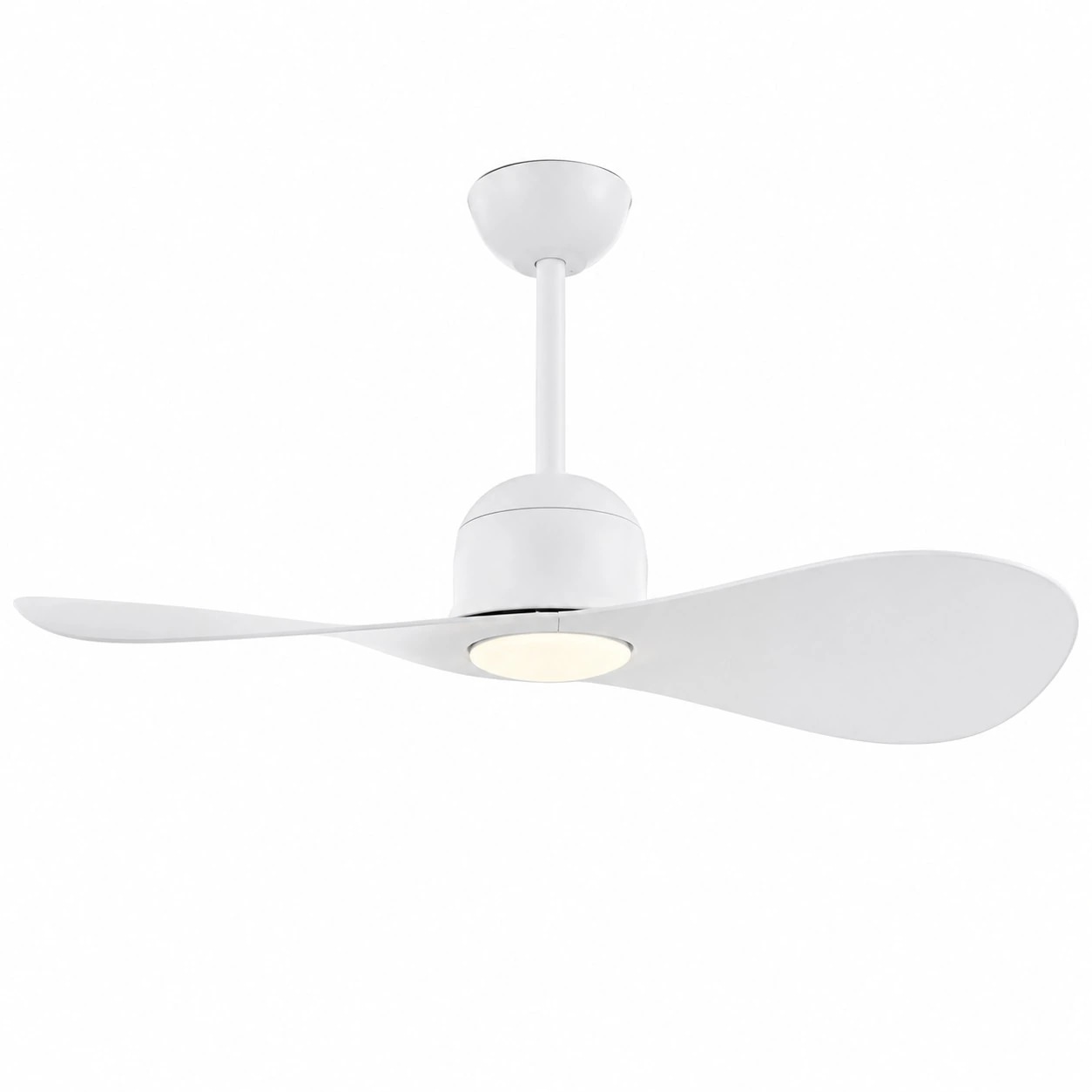 42 inch white fan with three-color dimming light