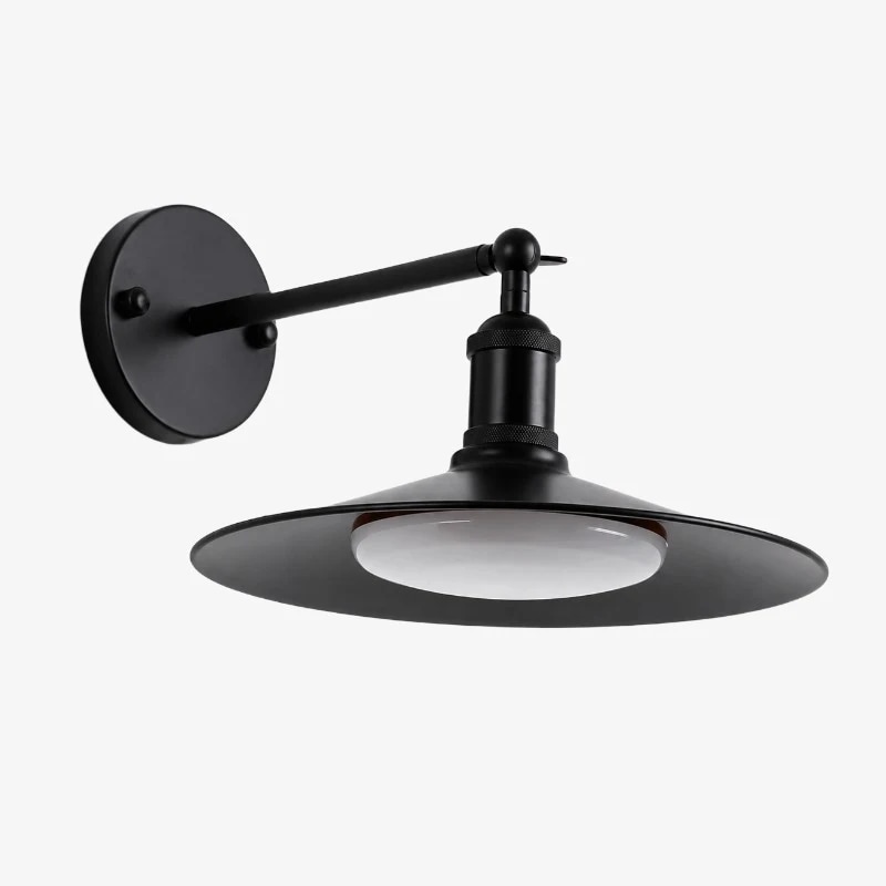 Luminária de parede externa ajustável preta (visualização do produto)