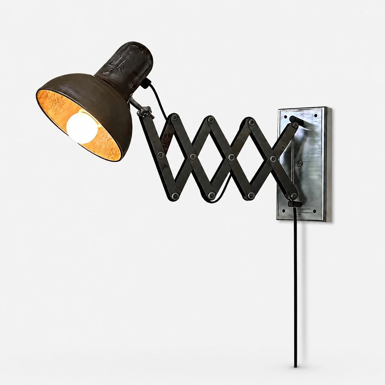 Industriële verstelbare wandlamp