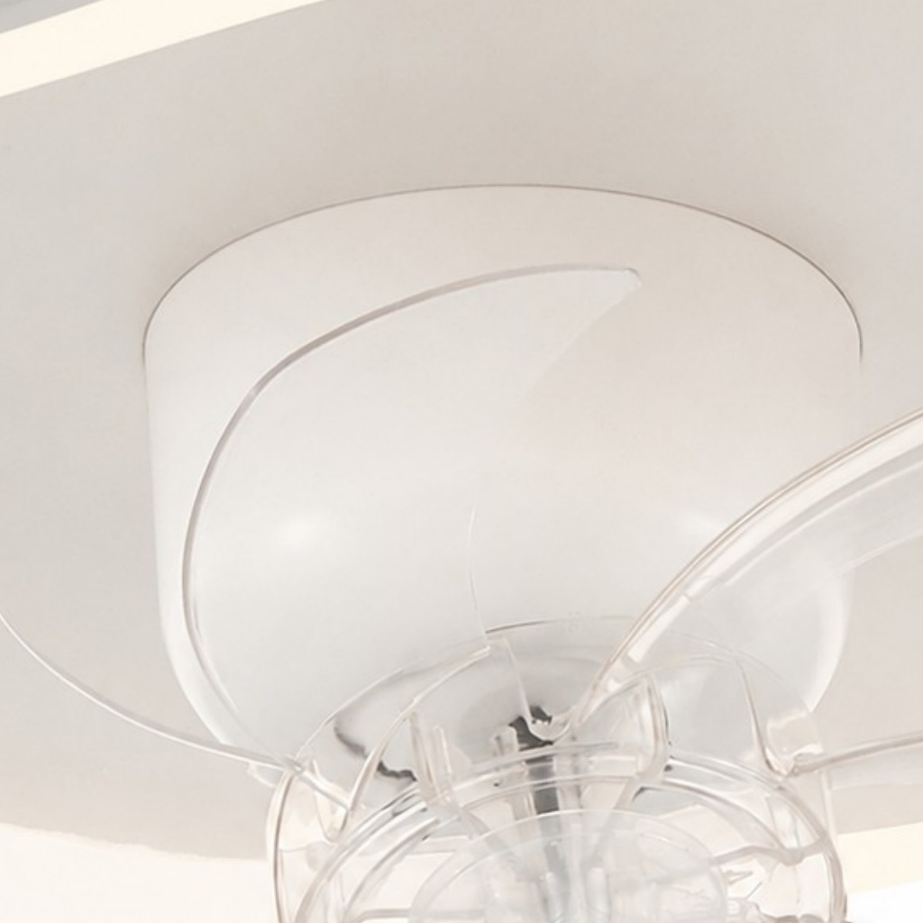 Low-profile ceiling mounted fan light detail
