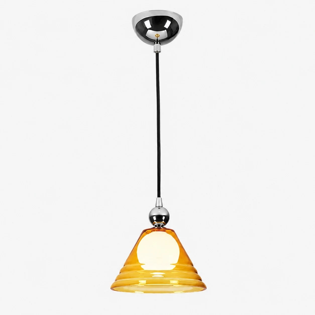 Enkelt 18 cm ravfarget glassanheng som alternativ